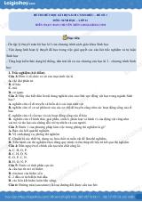 Đề thi học kì 1 Sinh 11 Cánh diều - Đề số 1